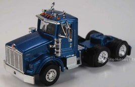 Kenworth T800 3-Axle Day-Cab Tractor Only 2 Pack - Assembled -- Blue