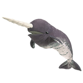 Folkmanis Narwhal 20 Inch Plush Puppet