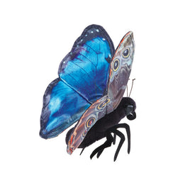 Folkmanis Blue Morpho Butterfly 5 Inch Plush Finger Puppet