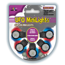 UFO Red/Blue LED MiniLights 5 Piece