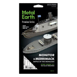 Metal Earth Iconx Ironclads Monitor And Merrimack Steel Model Kit