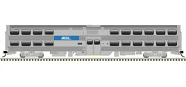 HO Scale Nippon Sharyo Type 6000 Bi-Level Commuter Coach - Ready to Run - Master(R) -- Metra #6003 (silver, blue, black)