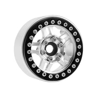 Powerhobby - B4 Aluminum 1.9 Beadlock Wheels 9mm Hubs, Silver, for 1/10 Rock Crawler, 4pcs