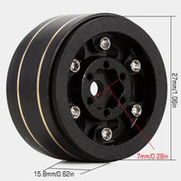 PowerHobby - 1.0" Brass Beadlock Crawler Wheels 1/24