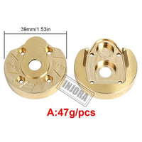 INJORA 2PCS Brass Portal Steering Knuckle Cap Housing for SCX10 III Capra 1.9 INJCRAW18314