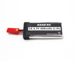 Rage RC - 1S 3.7v 400mAh 25C LiPo Battery with JST Plug; Vintage Stick X4