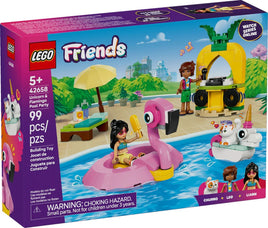 LEGO Friends Unicorn And Flamingo Pool Party Building Set 42658