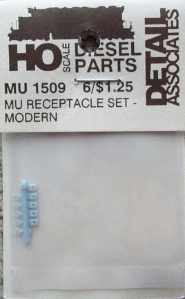 Detail Associates 1509 MU Receptacles -- Modern Set, HO Scale