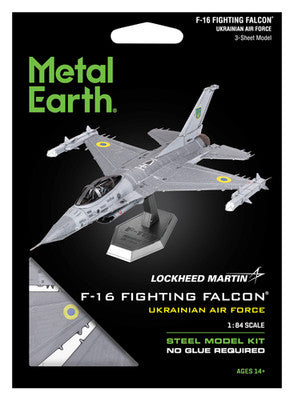 Metal Earth Lockheed Martin F-16 Fighting Falcon Ukrainian Air Force M ...
