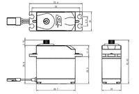 SAVOX - Budget Analog Servo, 0.11sec / 90oz-in (6kg-cm) @ 6V, Standard Size, Plastic Gears