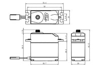 SAVOX- Budget Analog Servo, .15 / 111oz-in (8kg-cm) @6v, Standard Size, Metal Gears