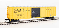 HO ACF(R) 50'6" Boxcar Ready to Run Railbox (yellow, black, Large Logo)