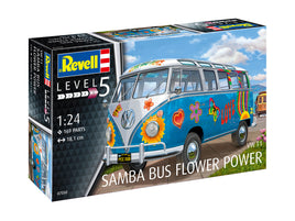 VW T1 Samba Flower Power Bus (1/24 Scale) Vehicle Model Kit