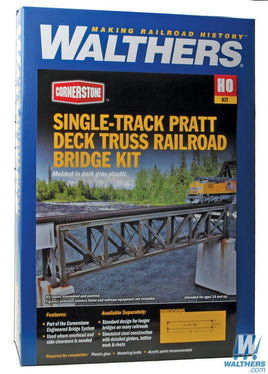 109' Single-Track Pratt Deck Truss Railroad Bridge Kit HO