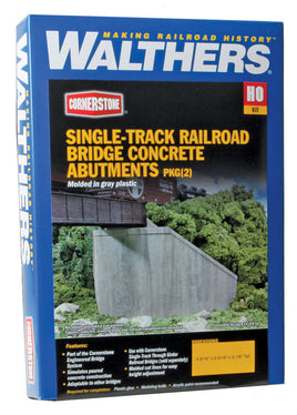 Single-Track Railroad Bridge Concrete Abutments pkg(2)