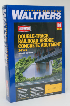 Double-Track Railroad Bridge Concrete Abutment pkg(2)