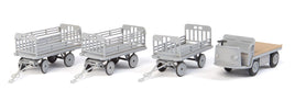 Baggage Tractor and Trailers (gray)