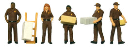 UPS Delivery Personnel pkg(5) -- Includes Handcart