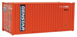 Genstar (orange, blue, white) 20' Corrugated Container with Flat Panel