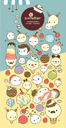 Ice Cream Flat Stickers