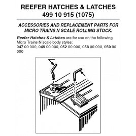 Reefer Hatches & Latches 12 ea (1075)