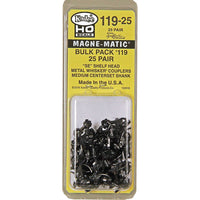 Kadee #119 HO SE Shelf Type All-Metal Whisker(R) Self-Centering Knuckle Couplers