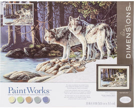 Gray Wolves Paint By Number (20"x14")