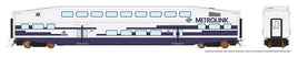 Bi-Level Commuter Coach - Ready to Run -- Metrolink Coach No Number (white, blue)