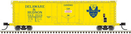 N Delaware & Hudson 28122 (yellow, blue, Bridge Line Shield Logo) 50' RBL Plug-Door Boxcar