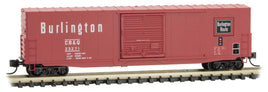 Chicago, Burlington & Quincy 23271 (red, white, balck) 50' Boxcar with 10' Door, No Roofwalk, Short Ladders