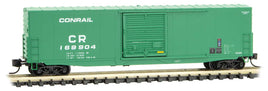 Conrail 169904 (Jade Green, white, Temporary CR Lettering) 50' Boxcar with 10' Door, No Roofwalk, Short Ladders