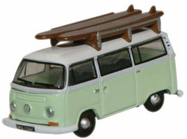 1960s Volkswagen Passenger Van with Surfboard Roof Rack - Assembled -- Birch Green, White