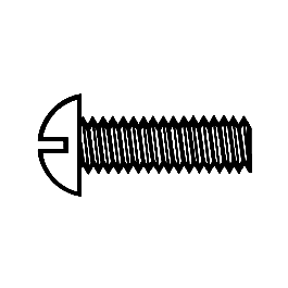 2-56 Brass Round Head Machine Screws 1/4 x .086" .64 x .22cm pkg(16)