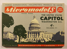 Micromodels The U.S. Capitol Card Stock Model