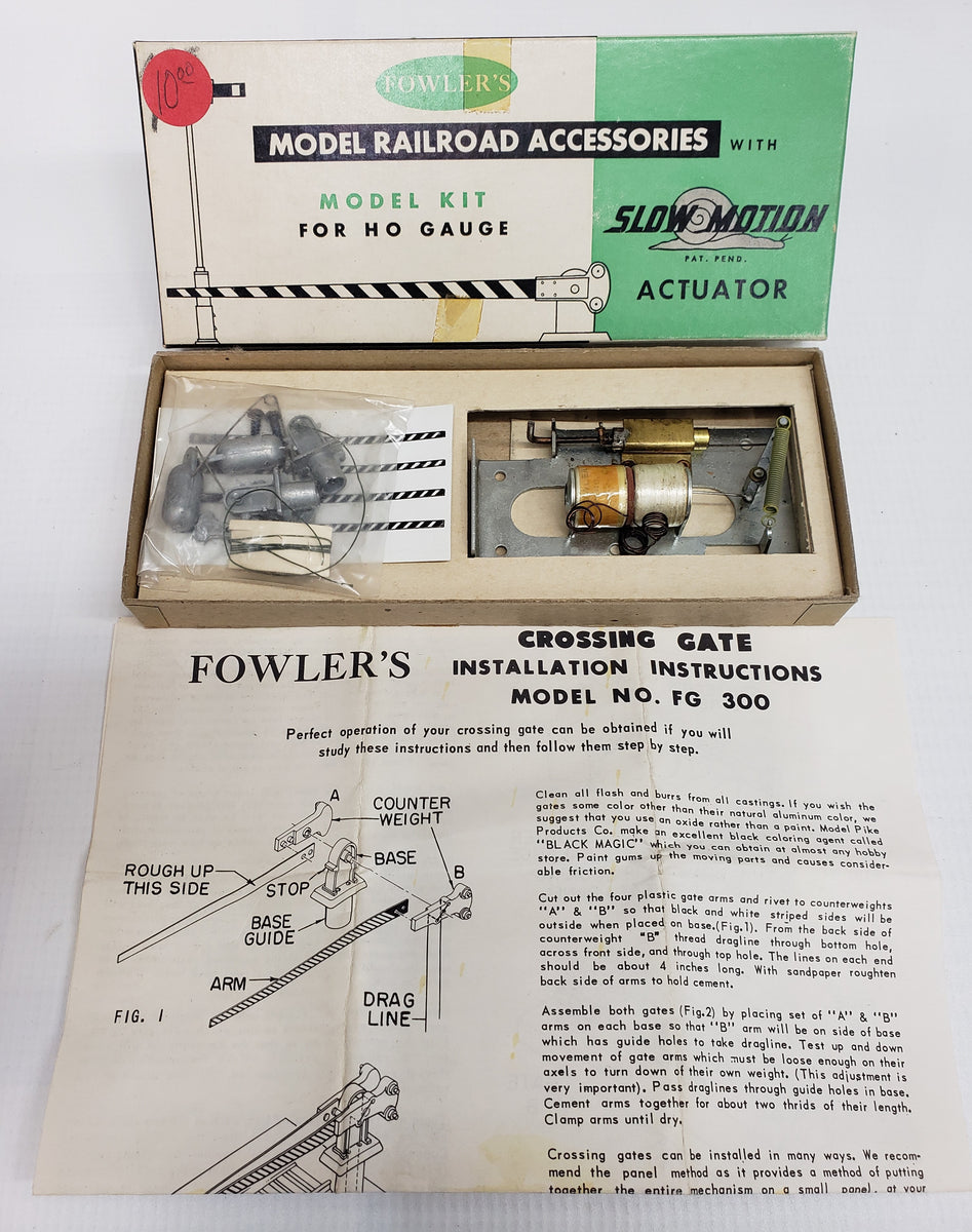 Fowler's HO Scale Operating Crossing Gate Kit Eugene Toy & Hobby