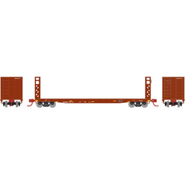 Burlington Northern Santa Fe (BNSF) #552174 50' GSC 53' Bulkhead Flat N Scale