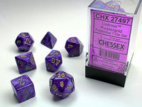 Lustrous Polyhedral Purple/Gold 7-Die Set CHX27497