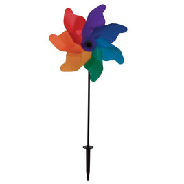 18" Rainbow Petal Pinwheel Spinner