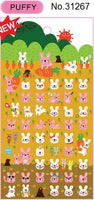 Rabbit Puffy Stickers