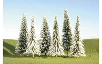 Pine Trees with Snow 5 - 6" Tall (6) SceneScapes