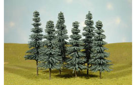 Blue Spruce Trees 5 - 6" Tall (6) SceneScapes HO Scale