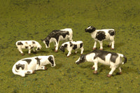 Cows Black/White HO Scale