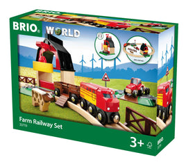 Farm Railway Wooden Train Set