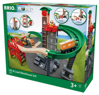 Lift and Load Warehouse Wooden Train Set