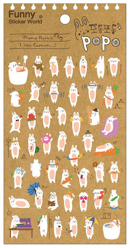 Popo Rabbit Gel Stickers