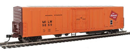 57' Mechanical Reefer - Ready to Run -- Milwaukee Road #9869 (orange, Boxcar Red, red)