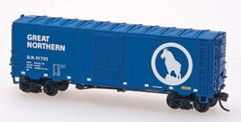 N 40' 12-Panel Boxcar - Ready to Run -- Great Northern (Big Sky Blue, white, Large Rocky Logo)