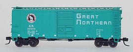 N 40' 12-Panel Boxcar - Ready to Run -- Great Northern (Glacier Green, Empire Builder Font Lettering, Small Rocky Lo