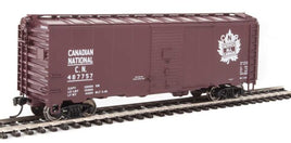 HO 40' Association of American Railroads 1944 Boxcar - Ready to Run -- Canadian National #487757 ("CNR Serves All Canada" Graphic)