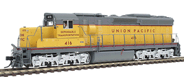 Diesel EMD SD24 Powered - No Decoder -- Union Pacific #416 (yellow, gray)